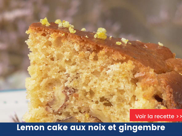Lemon cake aux noix et gingembre